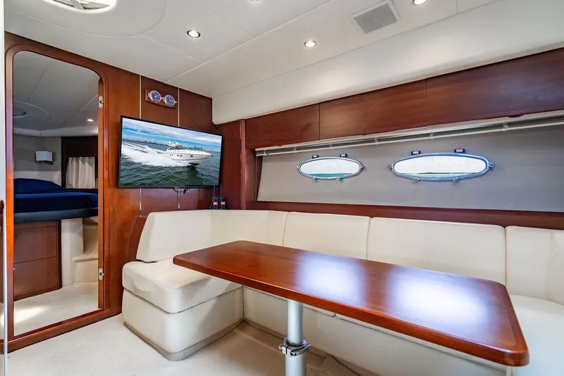 Slide: The Image of Luxurious interior of 2012 Princess V45 yacht with elegant seating and modern amenities. - 28