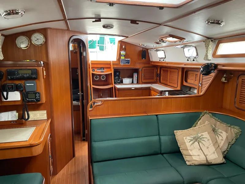 Slide: The Image of Looking aft to Galley and Quarter Cabin - 32
