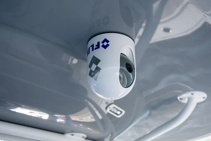 Slide: The Image of Security camera on Freeman 42 LR boat, 2023 model. - 17