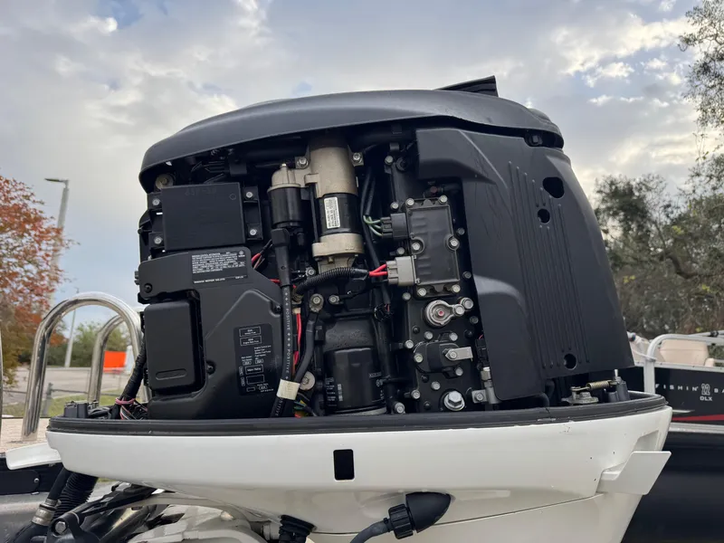 Slide: The Image of Close-up of a 2017 Avalon Catalina boat engine with exposed components. - 18