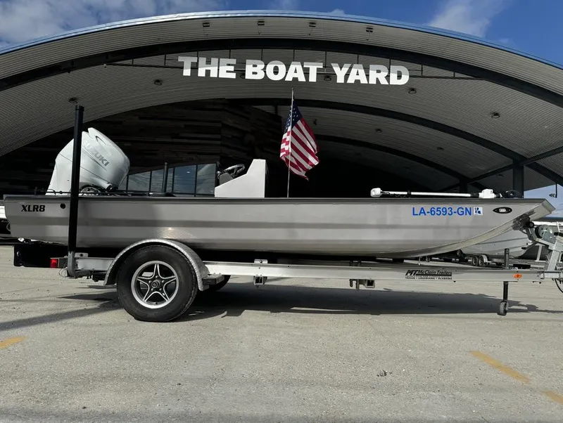 Slide: The Image of Custom Cottonmouth 1860 boat, 2022 model, on trailer at The Boat Yard. - 4