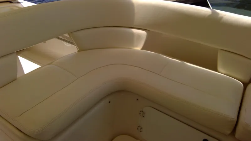 Slide: The Image of Cream leather seating on 1993 Tiara Yachts 3100 Open boat. - 28
