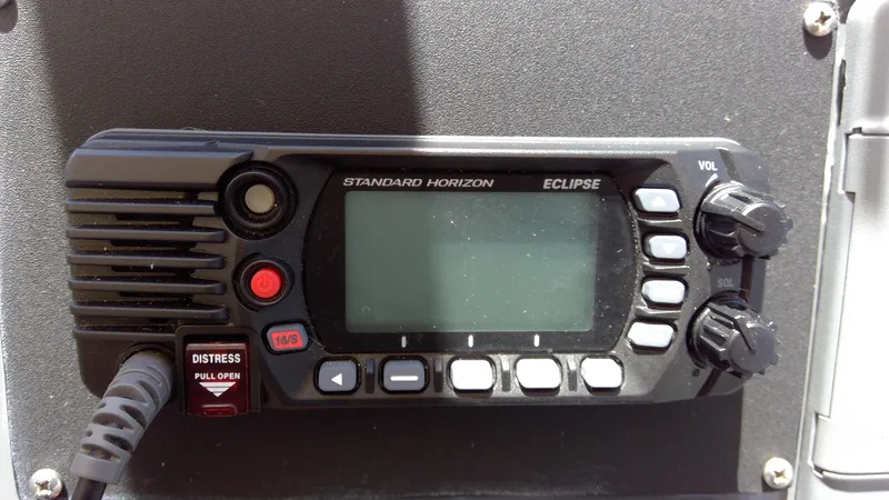 Slide: The Image of Standard Horizon Eclipse marine radio on 1993 Tiara Yachts 3100 Open. - 46