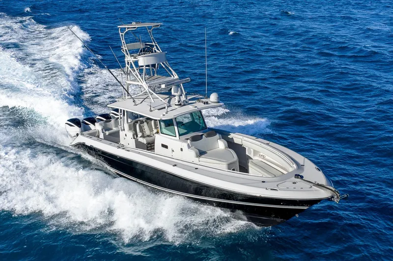 The Image of 2021 HCB 42 Lujo boat cruising on open ocean waters. - 0
