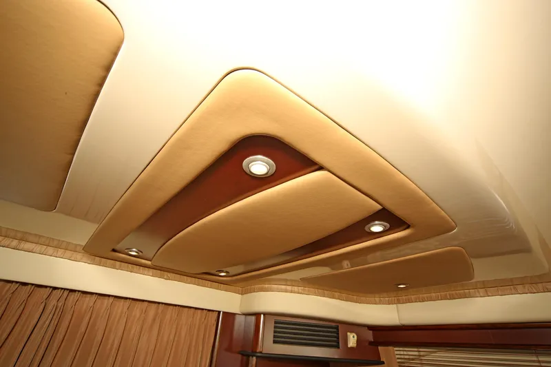 Slide: The Image of Interior ceiling of 2007 Sea Ray 44 Sedan Bridge with recessed lighting. - 38