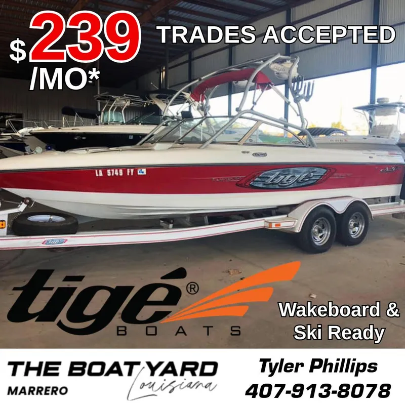 Slide: The Image of 2004 Tigé 22I TYPE R boat for sale, $239/month, trades accepted, wakeboard and ski ready. - 1