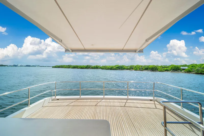 Slide: The Image of Luxury yacht deck view on a sunny day, Prestige 750, 2015 model. - 31