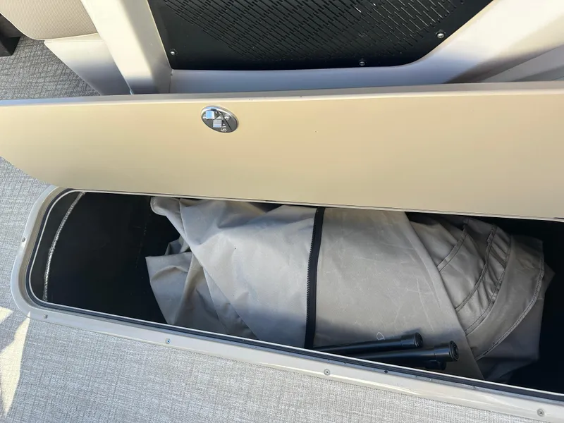 Slide: The Image of Storage compartment in 2025 Avalon Catalina Cruise Funship, showcasing interior space and design. - 49