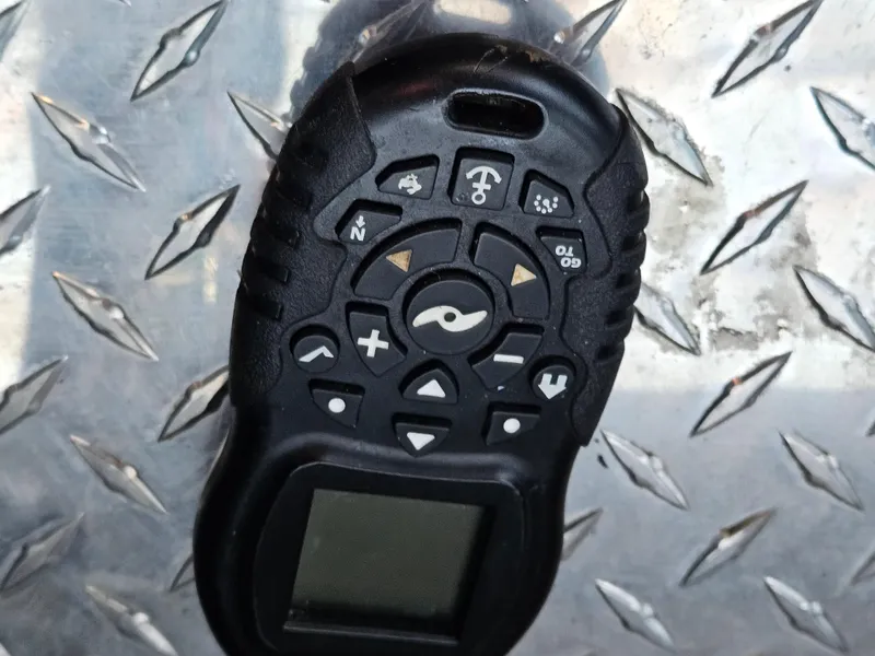 Slide: The Image of Boat control device on diamond plate surface, RH Boats 18 Sport 2023. - 14