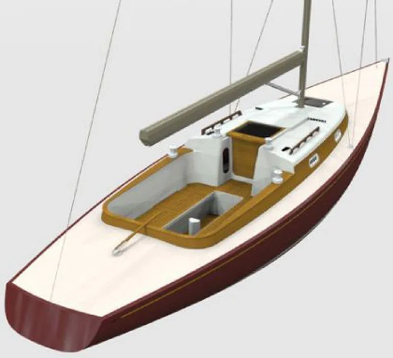 Slide: The Image of 2025 Rustler 33 sailboat with sleek design and spacious cockpit. - 26