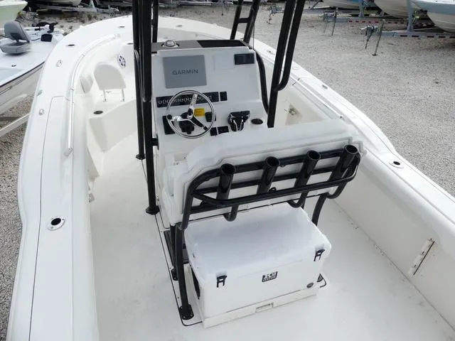 Slide: The Image of 2025 Key West 244 CC boat console with Garmin navigation system. - 11