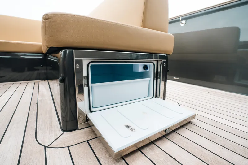 Slide: The Image of 2022 Fjord 52 Open yacht with built-in storage compartment on deck. - 18