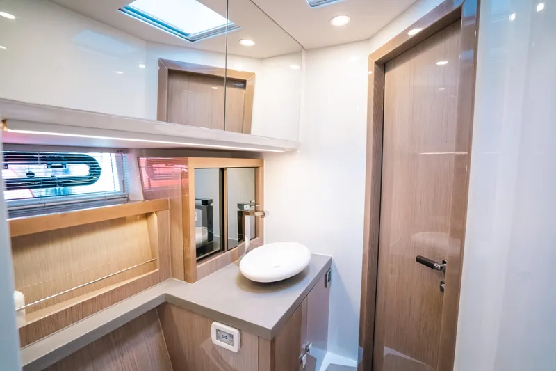 Slide: The Image of Luxurious bathroom interior of 2022 Fjord 52 Open yacht with modern fixtures. - 32