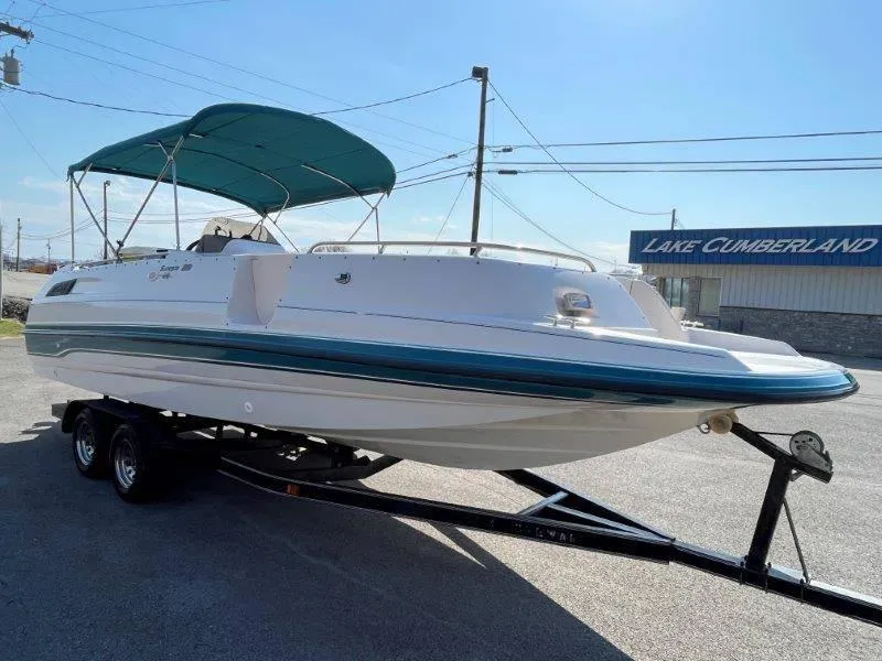 Slide: The Image of 1996 Chaparral Sunesta 250 boat on trailer at Lake Cumberland. - 11