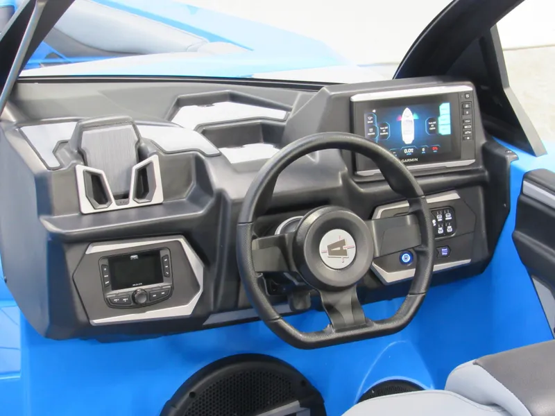 Slide: The Image of 2025 Axis A225 boat dashboard with modern controls and digital display. - 11