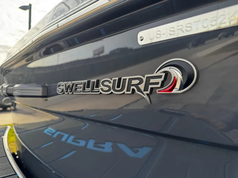 Slide: The Image of 2025 Supra SE 550 boat with SwellSurf logo detail. - 9