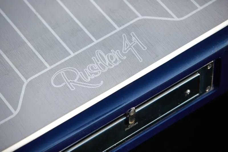 Slide: The Image of 2025 Rustler 41 yacht detail, showcasing sleek design and craftsmanship. - 19