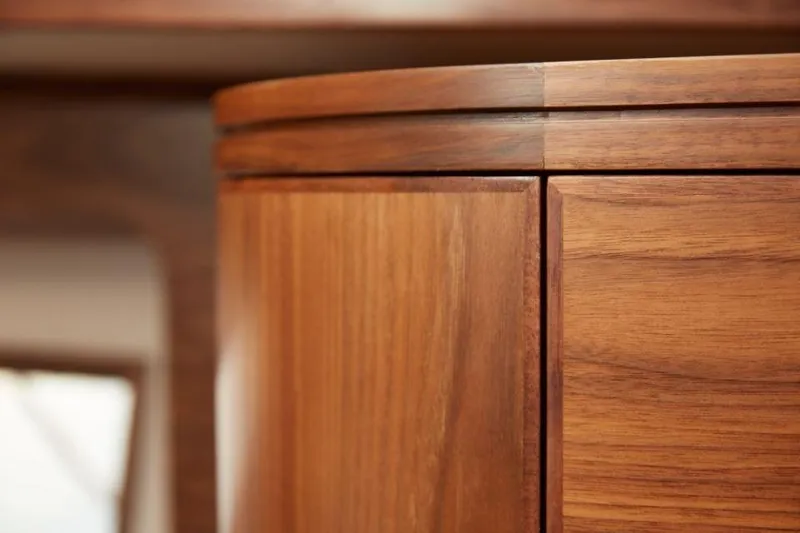 Slide: The Image of Close-up of elegant wooden cabinetry in a 2025 Rustler 41 yacht interior. - 35