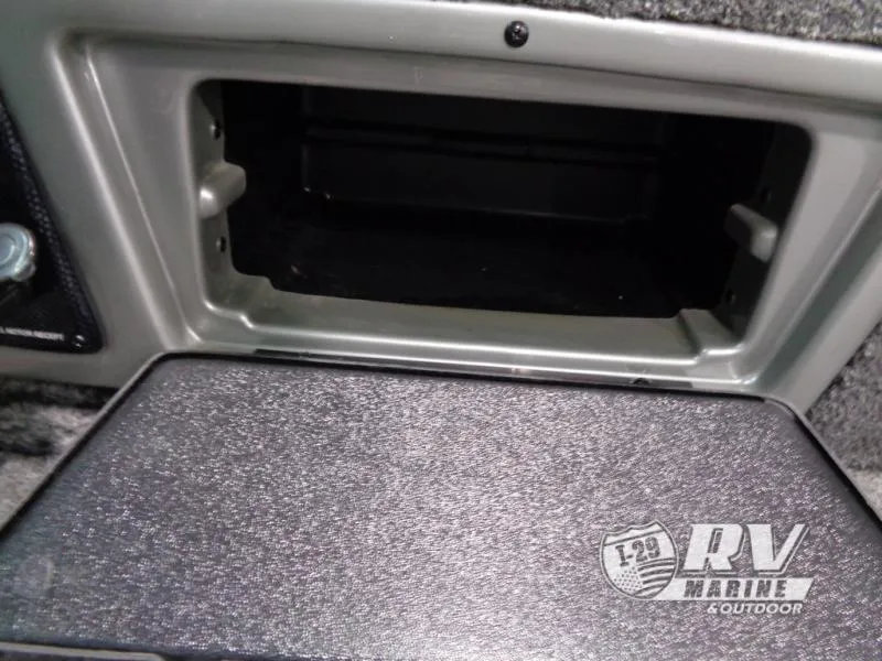Slide: The Image of 2018 Targa V-18 WT storage compartment, RV Marine branding visible. - 10