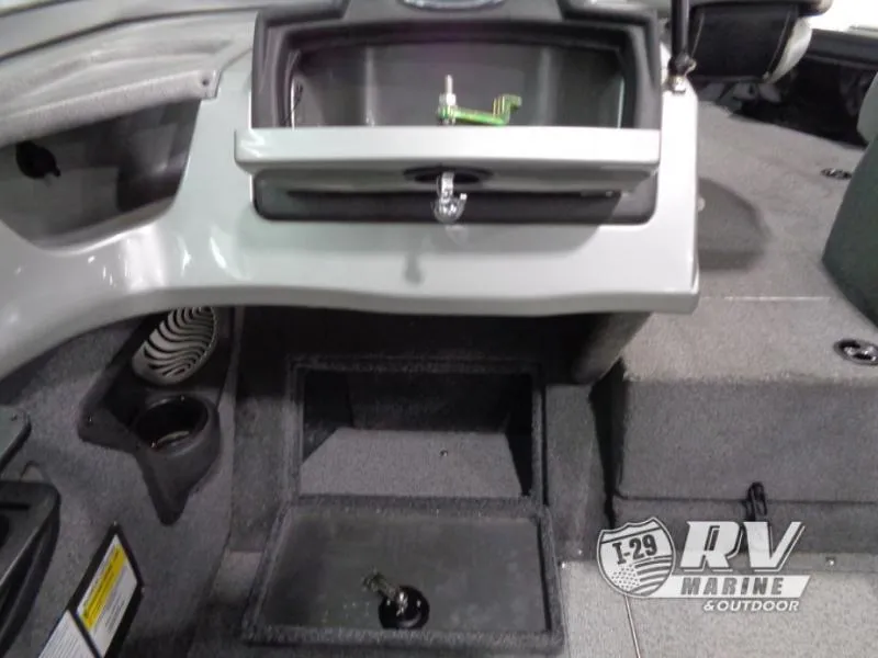 Slide: The Image of 2018 Targa V-18 WT boat interior with storage compartments and cup holder. - 21