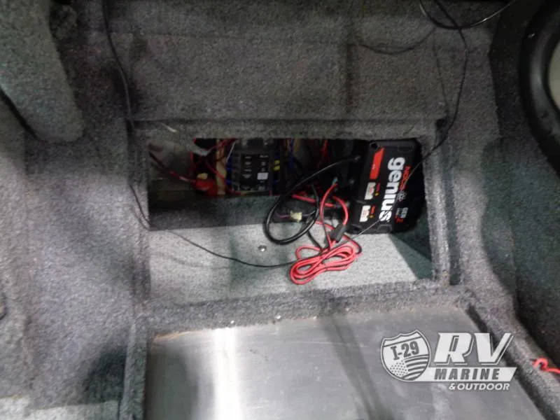 Slide: The Image of 2018 Targa V-18 WT boat interior wiring and battery compartment. - 22