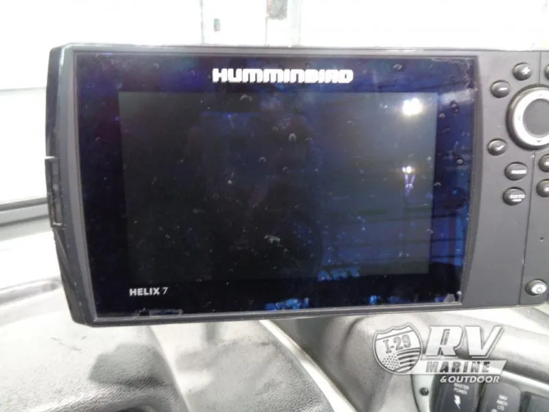 Slide: The Image of Humminbird Helix 7 fish finder on 2018 Targa V-18 WT boat dashboard. - 29
