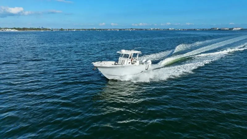 Slide: The Image of 2024 Sea Fox 328 Commander cruising on open water. - 41