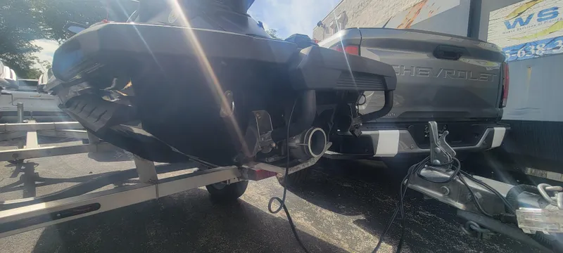 Slide: The Image of 2020 Yamaha WaveRunner FX Cruiser SVHO on trailer, parked beside a Chevrolet truck. - 15