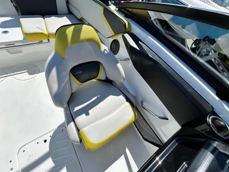 Slide: The Image of 2024 Scarab 195 ID boat interior with modern seating and sleek design. - 9