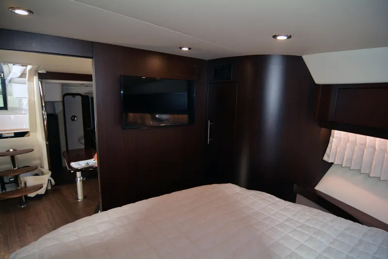 Slide: The Image of Luxurious interior of 2018 Regal 46 Sport Coupe with modern furnishings and ambient lighting. - 20