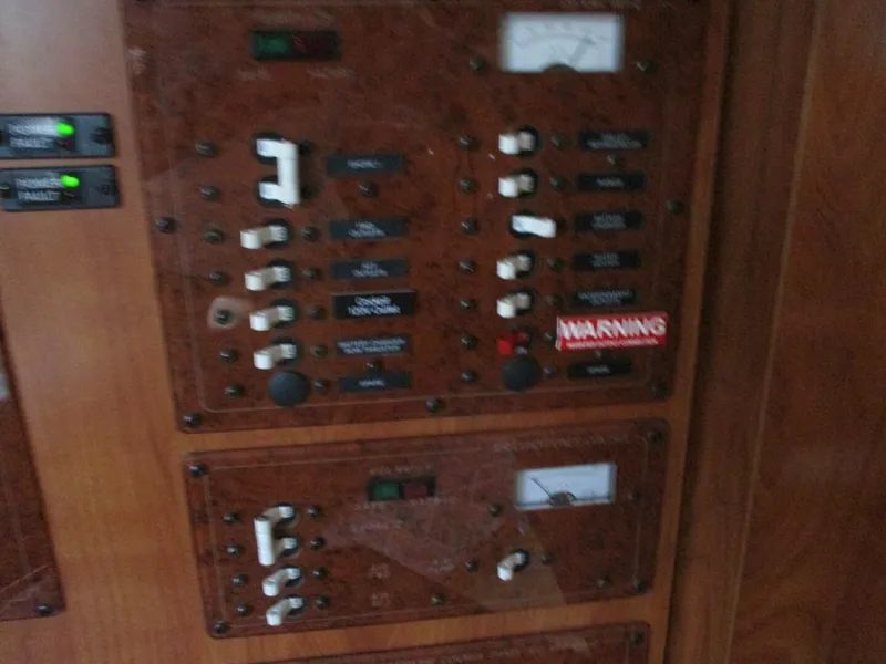 Slide: The Image of Control panel of a 2007 Silverton 33 Convertible boat. - 35