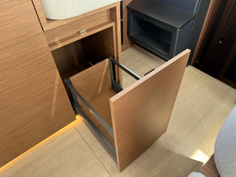 Slide: The Image of Pull-out storage drawer in 2025 Wellcraft 44 Explorer yacht interior. - 18