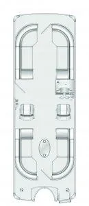 Slide: The Image of Top view of 2025 South Bay 500 boat layout design. - 11