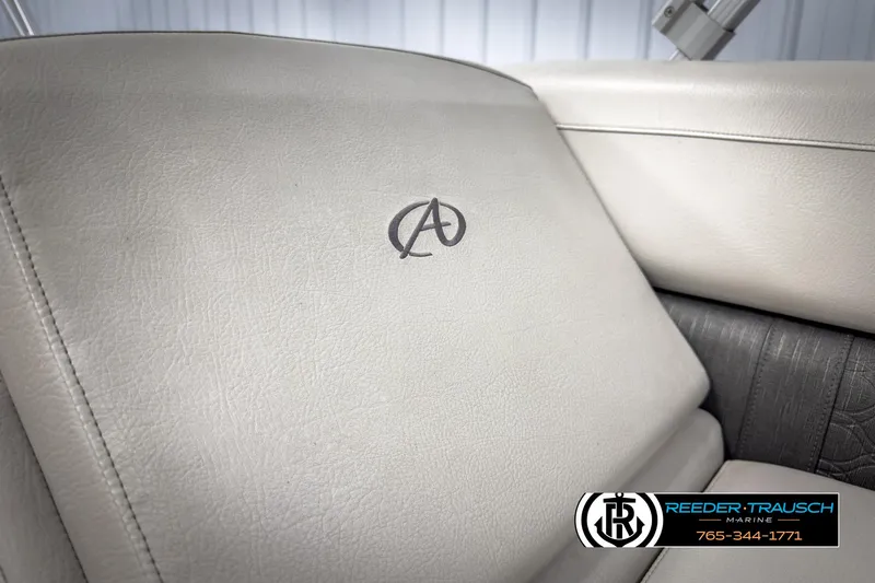 Slide: The Image of Avalon 2285 LSZ CRB 2020 boat seat with logo, Reeder-Trausch Marine branding. - 35