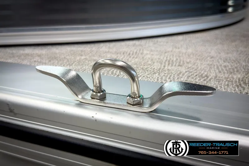 Slide: The Image of Close-up of 2020 Avalon 2285 LSZ CRB boat cleat on deck. - 47