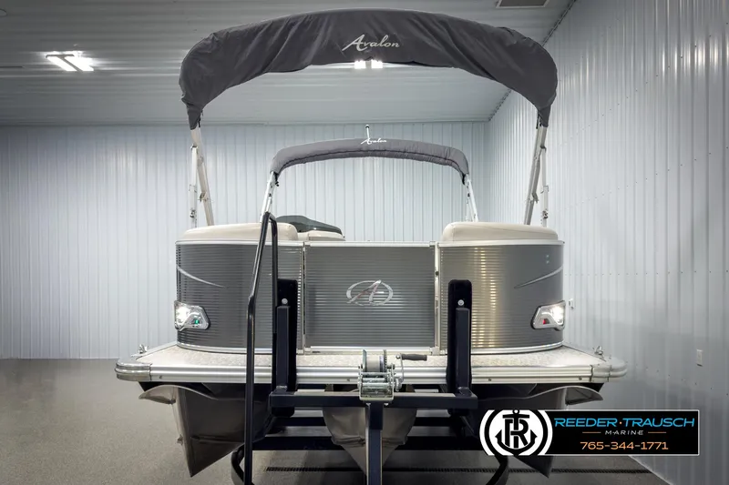 Slide: The Image of 2020 Avalon 2285 LSZ CRB pontoon boat in storage facility. - 8