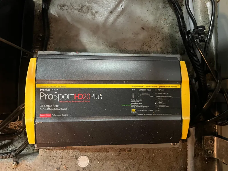 Slide: The Image of ProMariner ProSport HD20 Plus battery charger in 1992 Sea Ray 370 Express Cruiser. - 34