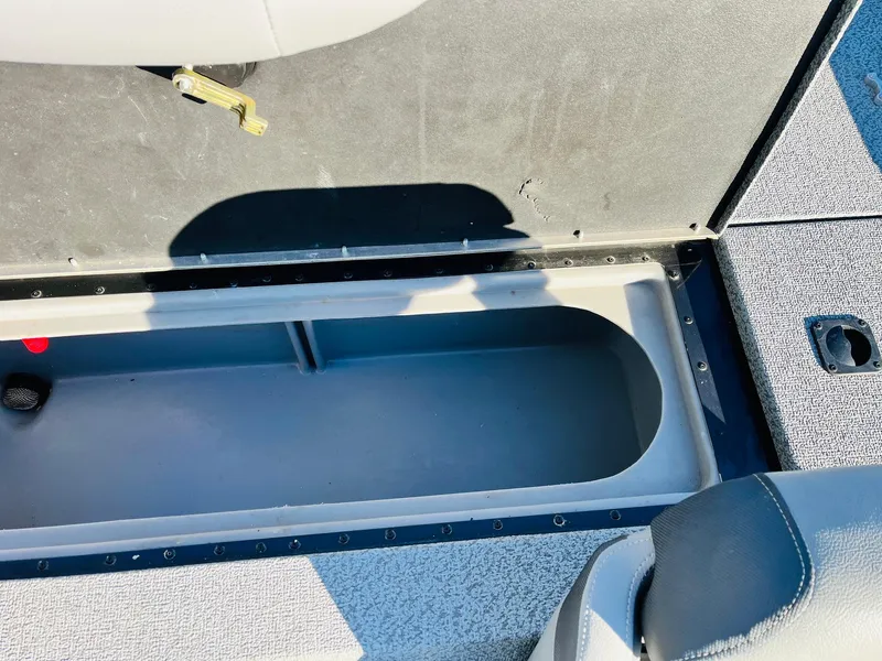 Slide: The Image of 2020 G3 Sportsman 1910 boat storage compartment, open and empty. - 37