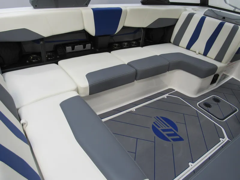 Slide: The Image of 2025 Malibu Wakesetter 22 LSV interior with stylish seating and modern design. - 5