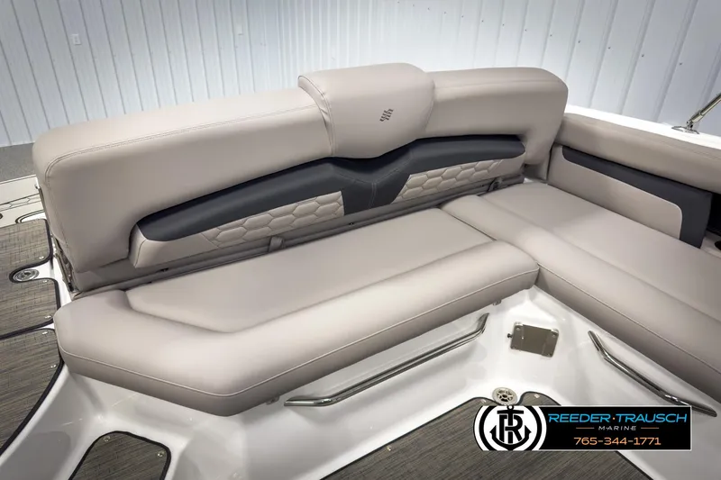 Slide: The Image of Luxurious seating on 2025 Four Winns HD3 boat, featuring sleek design and premium materials. - 26