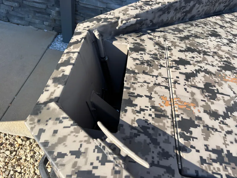 Slide: The Image of 2025 Edge Duck Boats 756DB with digital camouflage design. - 20