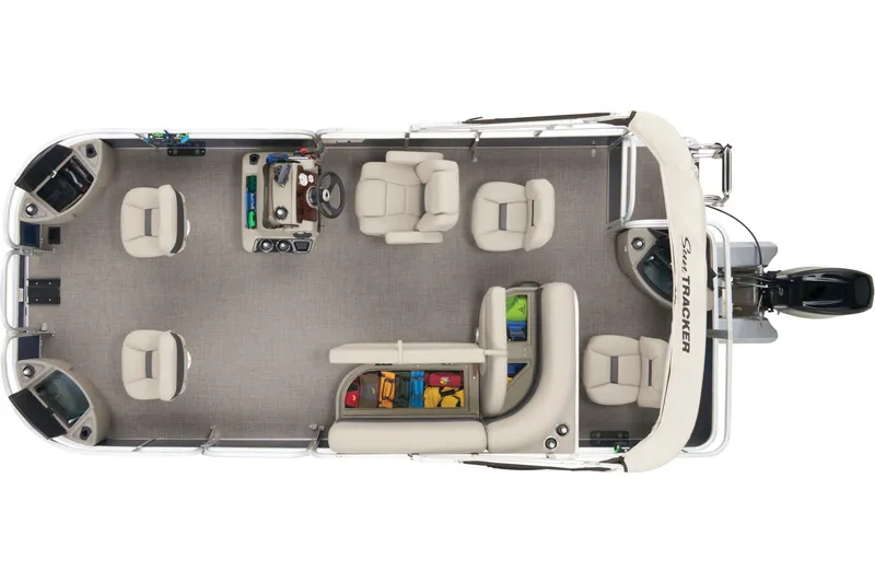 Slide: The Image of Manufacturer Provided Image: Bass Buggy 18 DLX Fishing Pontoon - 18