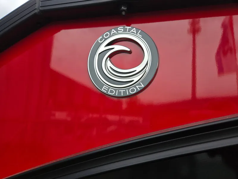 Slide: The Image of 2025 Godfrey SWEETWATER 2286 SFL Coastal Edition logo on red background. - 35