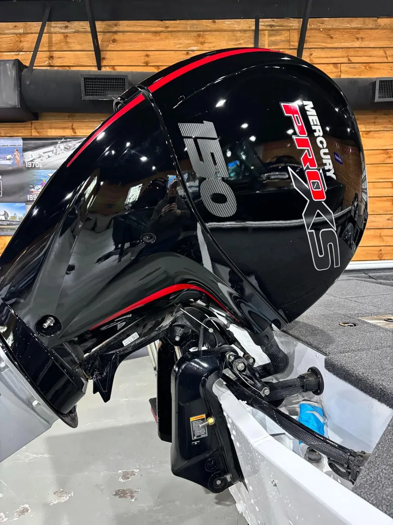 Slide: The Image of Mercury Pro XS 150 outboard motor on 2025 Lund 1975 Renegade SS boat. - 20