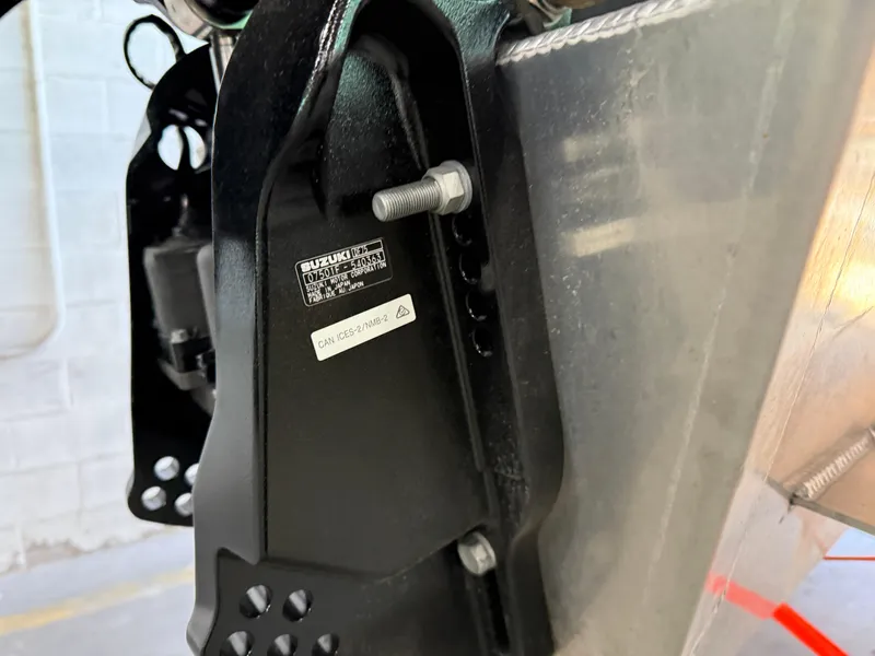 Slide: The Image of Close-up of a 2025 Tahoe Pontoon Sport 85 Cruise Rear Bench component. - 11