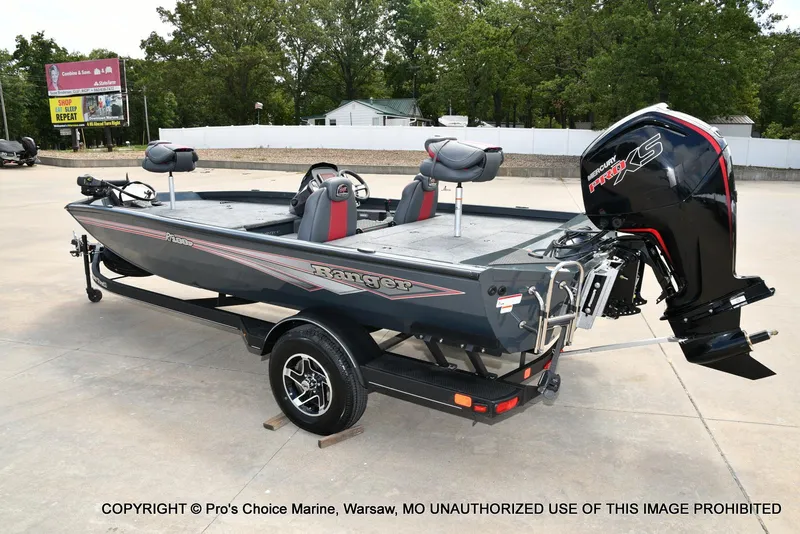 Slide: The Image of 2024 Ranger RT188P boat with 115HP Pro-XS engine on trailer. - 16