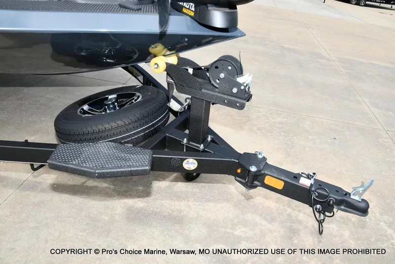 Slide: The Image of 2024 Ranger RT188P boat trailer hitch and spare tire detail. - 28