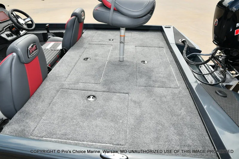 Slide: The Image of 2024 Ranger RT188P boat interior with seating and storage compartments. - 33