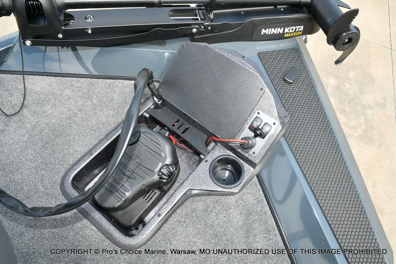 Slide: The Image of 2024 Ranger RT188P boat deck with Minn Kota Maxxum trolling motor. - 42