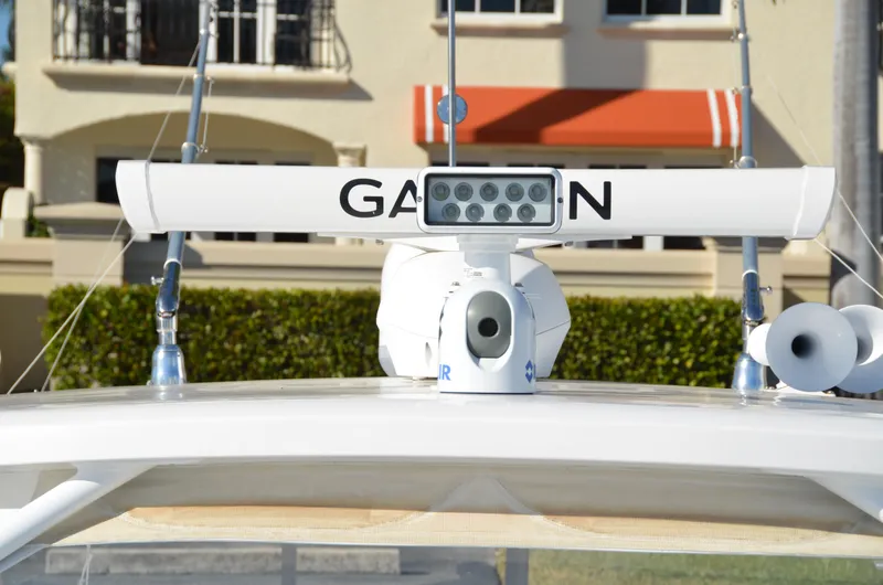 Slide: The Image of 2022 Intrepid 438 Evolution boat with Garmin radar and camera equipment. - 24